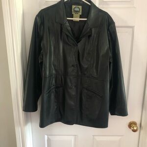 Faux leather XL Button Up Blazer Jacket